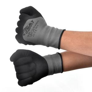 15 ग्राम नायलॉन लाइनर औद्योगिक कार्य दस्ताने के साथ उच्च गुणवत्ता वाले फोम सैंडी नक्कल लेपित नाइट्राइल दस्ताने - Product Image 1