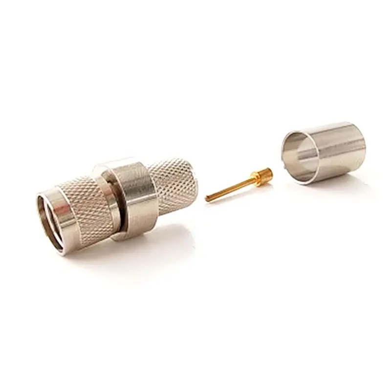 Pabrik LMR400 kabel antena kawat listrik tahan air RF koaksial Mini UHF PL259 Male Plug Crimp konektor terminal