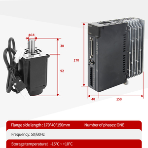 Kaihong 220V <span class=keywords><strong>2</strong></span>.5A 60mm mặt bích 1.27nm 3000rpm mini từ <span class=keywords><strong>Encoder</strong></span> AC <span class=keywords><strong>servo</strong></span> điều khiển động cơ Kit điện 400W cho CNC - Product Image 2