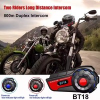 Nouveau Casque Moto OEM BT18 pour Intercom Étanche IP67, Casque Sans Fil 800M, Accessoire Talkie-Walkie 2 Motards, Garantie 1 An