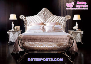 <b>Royal</b> Maharaja High Back <b>Bed</b> & Bedroom Furniture New Classic High Back Golden Finish Bedroom Furniture Luxury High-End Bedroom - Product Image 2