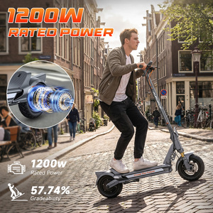 Nouveau Scooter Électrique 1200W 48V 18Ah, Capacité de Montée 30%, Charge Utile 150Kg, Étanchéité IPX5, avec Coupure Électronique N9 1200W - Product Image 1
