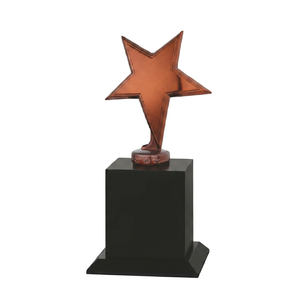 Trofeo Estrella con Acabado en Cobre, Pulido, Duradero, Portátil, Impresión UV, Premio para Deportes y Juegos - Product Image 1