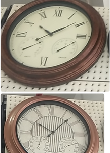 <span class=keywords><strong>Horloge</strong></span> murale extérieure de grande taille de 18 pouces, <span class=keywords><strong>horloge</strong></span> murale intérieure et extérieure, étanche avec température et humidité, <span class=keywords><strong>horloge</strong></span> silencieuse en métal pour <span class=keywords><strong>piscine</strong></span> - Product Image 2