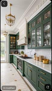 Cuisine modulaire européenne de luxe avec armoires bleues et blanches, plan de travail en marbre et unités de rangement haut de gamme - Product Image 6