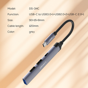 एलडीएनआईओ डीएस-34 सी टाइप-सी डॉकिंग स्टेशन 4 इन 1 टू यूएसबी-सी हब एडाप्टर टाइप-सी टू यूएसबी3.0*1+यूएसबी<span class=keywords><strong>2</strong></span>.0*<span class=keywords><strong>2</strong></span>+टाइप-सी*1 मैक बुक पीसी यूएसबी हब - Product Image 6