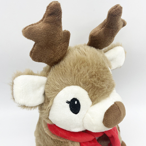 Custom Christmas Kawaii Moose Deer Plush Toys With Red Scarf Stuffed Animal Toys <b>Cute</b> Squishy Plushies Toys for Kids Wholesale - Product Image 5
