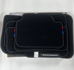 RHD Für BMW 1er 2er 3er 4er 5er 6er 7er 8er Serie X3 X4 X5 X6 X7 G20 G26 G30 G32 G05 G80 G82 Fußmatte <span class=keywords><strong>M</strong></span> Performance Track Stoff Samt-Innenfutter - Product Image 1