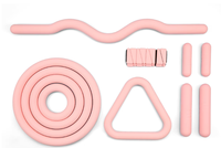 Barre de musculation BYT Fitness Pilates 25LB Beam Curl Barbell Entraînement de musculation avec poids Kit antidérapant en silicone