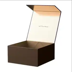 Custom Logo Luxury Black Magnetic Cardboard Paper Packaging Hot Stamping Of Gold And Silver Gift Shipping Boxes