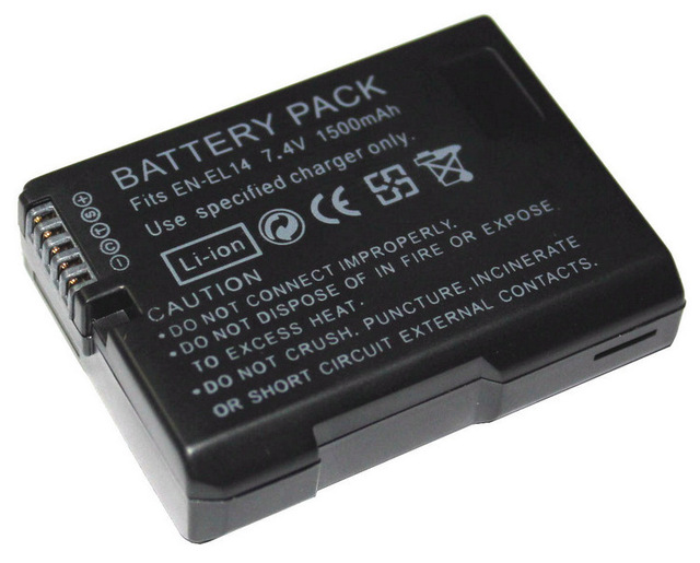 EN-EL14 Digital Camera Battery Lithium Battery for Nikon EN-EL14A EL14