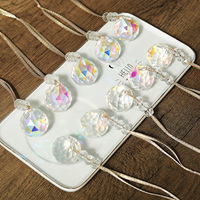 10 pièces coloré cristal attrape-soleil prismes suspendus ornement arc-en-ciel fabricant lustre lampe gouttes pendentif maison jardin décoration