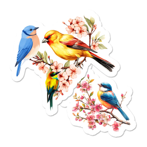 漫画の鳥の壁のステッカー環境に優しいPVC防水ダイカット抗UVコーティングカスタムサイズDIY装飾用耐引き裂き - Product Image 2