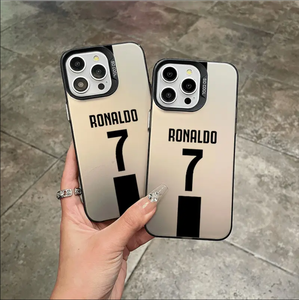 Geavanceerde Gekleurde Zilveren Imd Laser Voetbal Superster Nummer 7 Jersey Pc Telefoon Hoesje Voor Iphone 11 12 13 14 15 Plus/Pro/Pro Max - Product Image 1