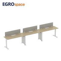 Bureau de travail modulaire extensible en bois EGROspace pour coworking et poste de travail combiné