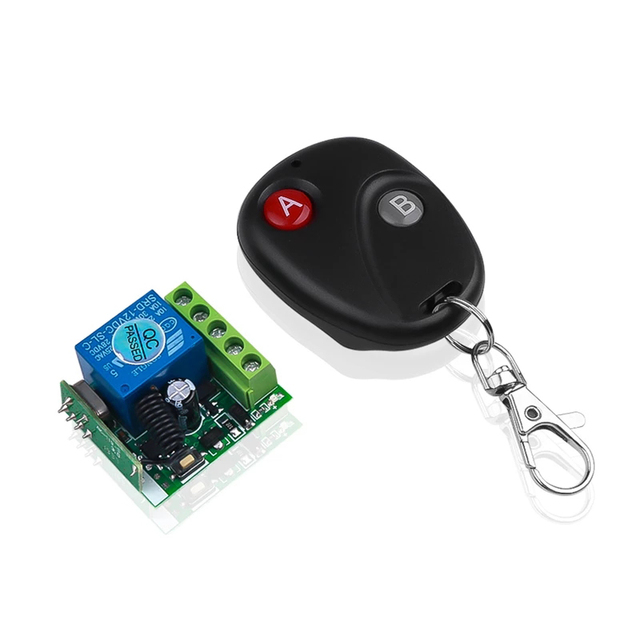 433Mhz Remote Controls RF Transmitter with Wireless Remote Control Switch DC 12V 1 Channel Relay Receiver Module