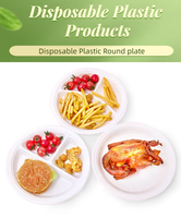 Assiettes jetables écologiques en plastique de 10 pouces pour la restauration, le service de restauration et les repas en plein air