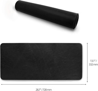 Grand tapis de bureau en cuir PU imperméable pour joueur tapis de souris de jeu tapis de souris d'ordinateur en cuir tapis de clavier couverture de table bureau à domicile