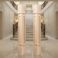 Piliers en bois massif, balustres, colonnes décoratives sculptées de luxe pour escaliers traditionnels, grandes colonnes romaines, poteaux de balustre, colonnes à tiges