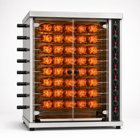 Four à rôtir poulets à grande capacité, électrique et à gaz, en acier inoxydable, pour restaurants et rôtissoires commerciales