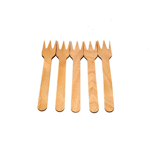 Nĩa Gỗ Màu Trơn In Hình Bạch Dương <span class=keywords><strong>Mini</strong></span> Dùng Một Lần Chất Lượng Cao Thìa Răng Dao - Product Image 2