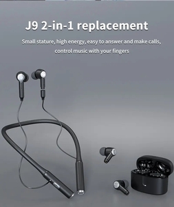 Auricolari Wireless <span class=keywords><strong>J9</strong></span> Impermeabili TWS V5.3 con ENC ANC Cancellazione Attiva del Rumore, Gancio per Orecchio, Cuffie a Fascia per il Collo - Product Image 2