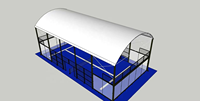 2023 best-seller court de tennis court de tennis toit à aubes avec couverture de toit courts de padel professionnels