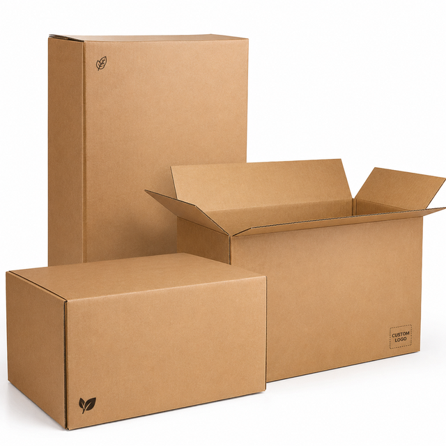 Wholesales 3 Ply Custom Large Cardboard Boxes  Biodegradable Shipping Corrugated Boxes for Jacket Sale