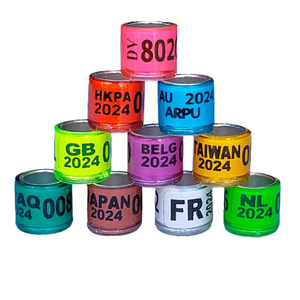 2025 8mm <strong>Nl</strong> <strong>Pigeon</strong> Foot <strong>Ring</strong> Aluminum Plastic Material Bird Foot <strong>Ring</strong> with Numbers Multicolor Optional Bird Supplies - Product Image 1