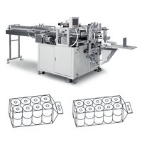 Machine d'emballage de papier toilette double couche multi-rouleaux (24 rouleaux) avec certification CE pour la fabrication de papier toilette