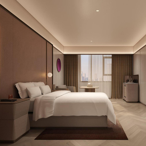 Ensemble de mobilier de chambre d'hôtel commercial mondial, aménagement extérieur de restaurant avec support de conception de plan CAD personnalisé - Product Image 5