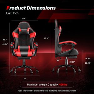 Chaise de jeu pour ordinateur, chaise de bureau à domicile, chaise de jeu pour cybercafé, chaise de jeu réglable en hauteur - Product Image 5