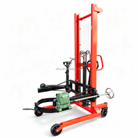 Rotateur manuel hydraulique pour fûts d'huile, manutentionneur de fûts à pince Eagle pour levage et inclinaison, adapté aux fûts en acier et en plastique