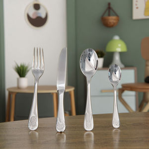 Juego de <span class=keywords><strong>cubiertos</strong></span> reutilizables de acero inoxidable para niños de alta calidad, 4 Uds., caja de regalo de dibujos animados personalizada, diseño de animales bonitos para fiestas <span class=keywords><strong>infantiles</strong></span> - Product Image 1