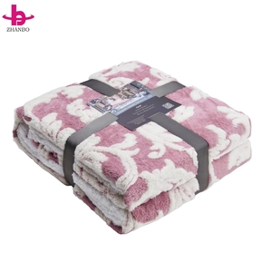 Eco Friendly 100 Polyester Soft Fluffy Jacquard Sherpa Blanket <strong>Double</strong> Layer Cozy Plush <strong>Throw</strong> <strong>for</strong> <strong>Bed</strong> Couch Family Winter Warm - Product Image 4