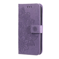Étuis de téléphone portefeuille à rabat en cuir PU de luxe pour 15 Pro Max et S25 Ultra avec motif gaufré