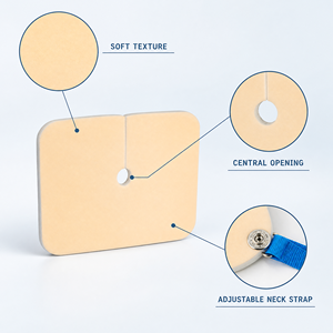 Pansement de trachéotomie en silicone de qualité médicale imperméable, coussinet de trachéotomie en mousse réutilisable, couvre-tube G pour le cou, pour soins post-chirurgicaux des adultes - Product Image 2