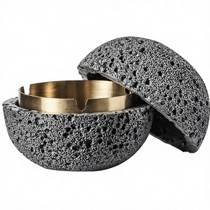 Creative Modern Square Portable Stainless Steel <b>Ashtray</b> with Lid for Home & Car Use - Product Image 2