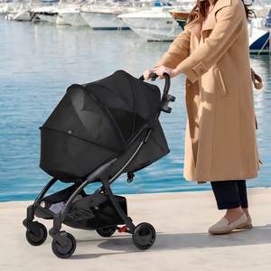 Pare-soleil et moustiquaire universels 2-en-1 pour poussette, housse de poussette avec protection UV et fermeture éclair bidirectionnelle pour landau - Product Image 5
