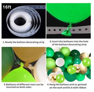 Vert or feuille de palmier lierre dinosaure fête d'anniversaire bébé douche Jungle Animal thème fête tropicale - Product Image 3