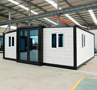 Maison conteneur maritime modifiée de 20 pieds, villa modulaire préfabriquée de luxe moderne, espace de vie mobile 	 Maison mobile pliable