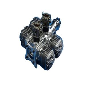 เครื่องยนต์เบนซินรุ่น DLE222 สำหรับเครื่องบินจำลอง สี่สูบ สองจังหวะ ระบายไอเสียด้านข้าง ระบายความร้อนด้วยอากาศ สตาร์ทมือ ความจุ 222 ซีซี ประกอบเอง - Product Image 2