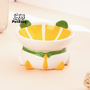 Best-seller più recente simpatici accessori Anti-ribaltamento per animali domestici a forma di frutta in ceramica doppio uso singola ciotola per cani di lusso - Product Image 6