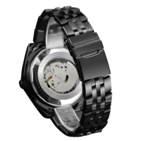 Große Größe 47,5mm JARAGAR Marken-Fabrik 24-Stunden-Datumsanzeige Automatische Mechanische Tourbillon Stahl Herren Luxus-Armbanduhr für Männer