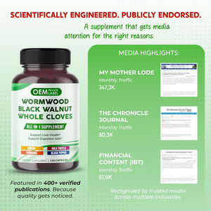 All-in-1 Absinto Noz Preta Cravo Inteiro Cápsulas com Gengibre Cardo Mariano Açafrão Suplemento Pimenta Preta Suporta Fígado - Product Image 5