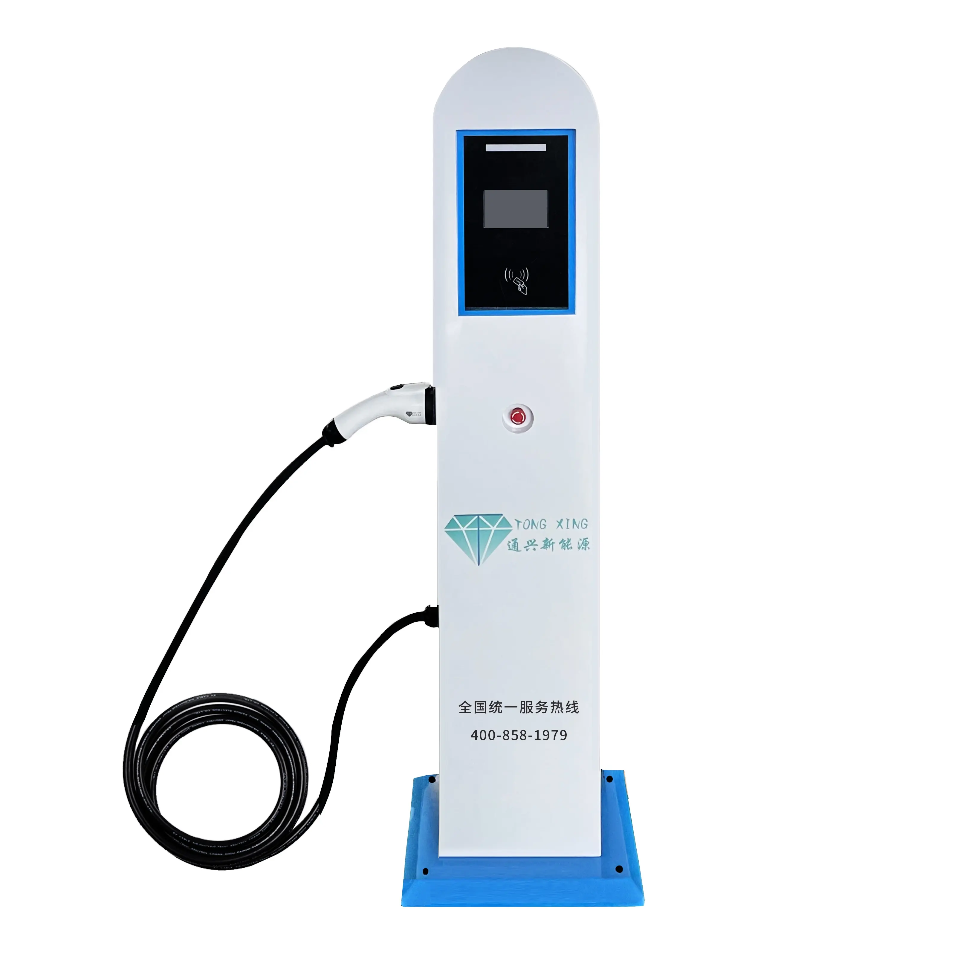 32a floor mounted installation electric vehicle charging station with CE CCS GB 7kw 11kw 22kw ac ev charger
