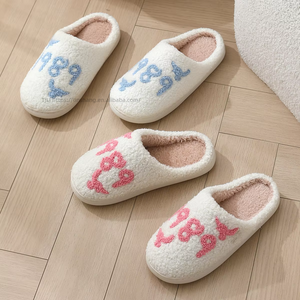 New Product Indoor Outdoor Soft Winter Plush for <b>Slippers</b> Explosion Design High Material Fruit Logo Light Weight Comfort - Product Image 1