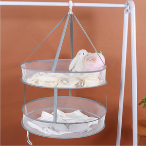 Cestino antivento per stendibiancheria sporco stendibiancheria per maglioni cesto portabiancheria appeso reti pieghevoli a rete doppio strato - Product Image 4