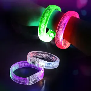 2023 New Acrylic Led Flash Bracelet Luminous Bracelet Bar Concert Prop Bracelet for Christmas Wedding Birthday Party Favors
