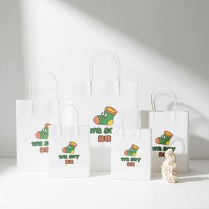 Fashion Dress Kraft Paper Bags with Custom Logo Offset Printing Durable & <b>Biodegradable</b> Eco-Friendly Gift <b>Packaging</b> - Product Image 2